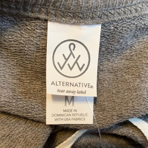 NWT Alternative Vintage Sport French Terry B-Side Reversible Sweatshirt Gray - M - Picture 11 of 16